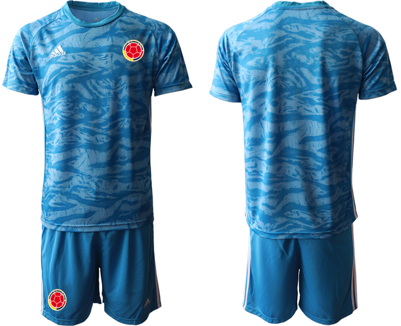 Men 2020-2021 Season National team Colombia goalkeeper blue Soccer Jersey